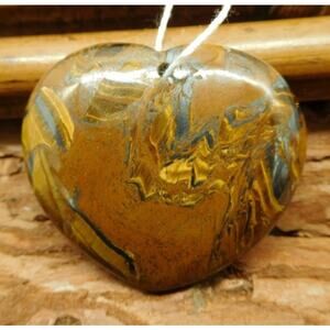 Huge Iron Tiger Eye Pendant Bead!!